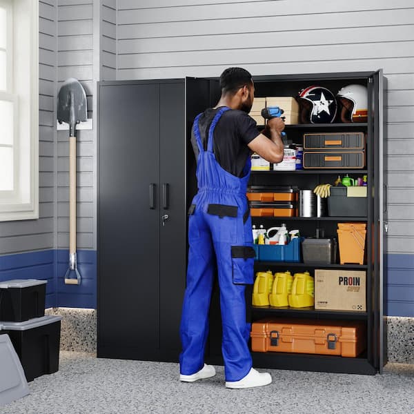 Anqtovp Metal Steel 31.5in x 15.7in x 70.87in Lockable Storage