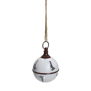 Haute Decor 3.35 in. Gold Foil Metal Jingle Bell Christmas Ornament  (6-Pack) B850686 - The Home Depot