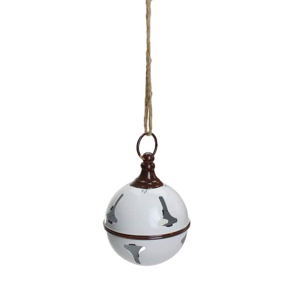 7 x 9” Antique Finish Metal Jingle Bell Ornament - Decorator's Warehouse