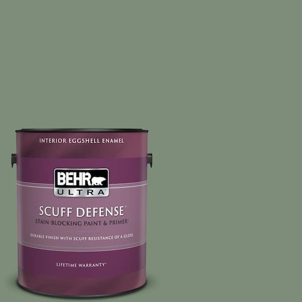 BEHR ULTRA 1 gal. #450F-5 Amazon Moss Extra Durable Eggshell Enamel Interior Paint & Primer