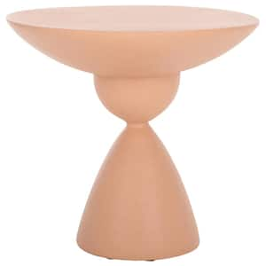 Atley 18.11 in. Terracotta Round Concrete End Table