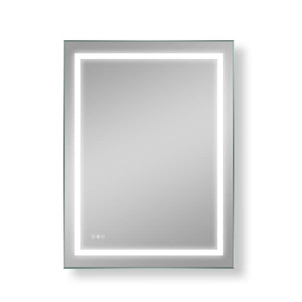 KINWELL 48 in. W x 36 in. H Frameless Rectangular LED Light Bathroom Vanity Mirror
