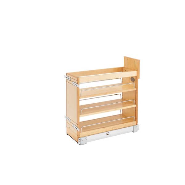HOMEIBRO 8½ in. W x 21 in. D Pull Out Organizer Rack with Wooden