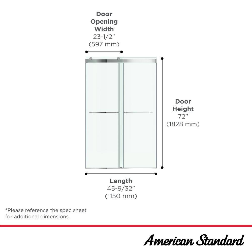 Matte Black Frameless Sliding Shower Door with Tempered Glass