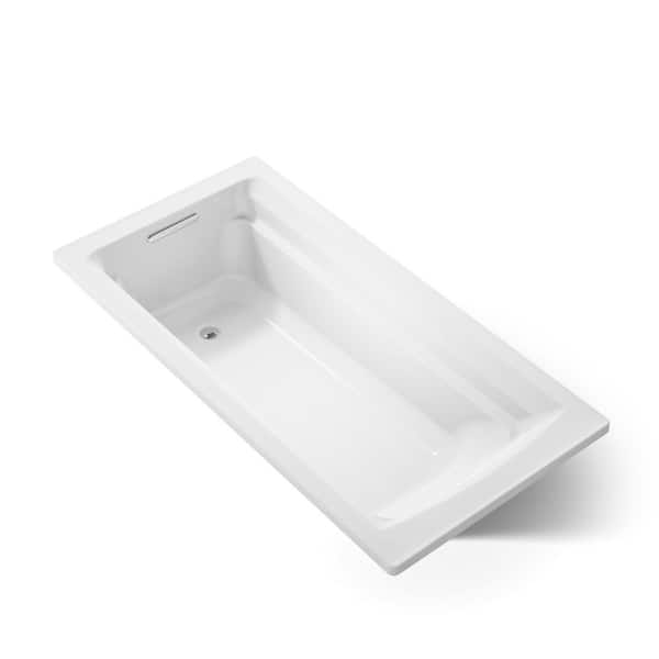 KOHLER Archer 72 in. x 36 in. Rectangular Soaking Bathtub with Reversible Drain in White