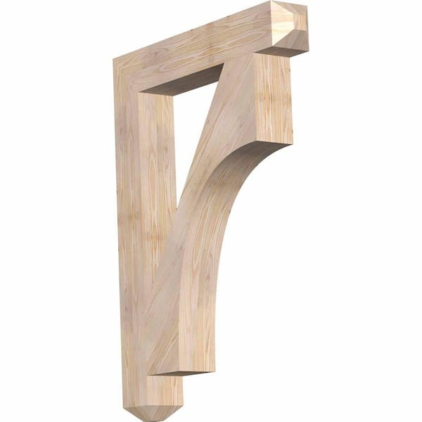 Ekena Millwork 5.5 in. x 48 in. x 36 in. Douglas Fir Westlake Craftsman Smooth Bracket