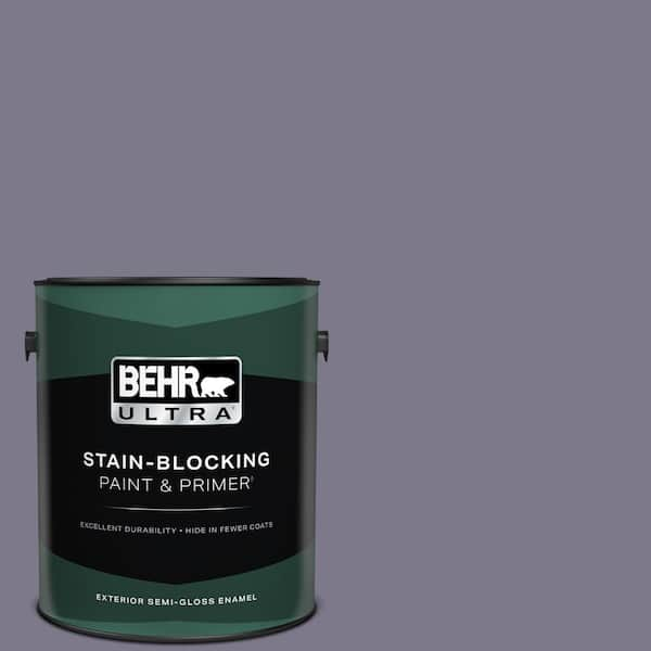 BEHR ULTRA 1 gal. #N560-5 Solitaire Semi-Gloss Enamel Exterior Paint & Primer