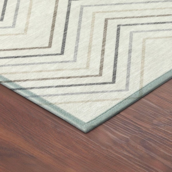 Chantille Machine Washable Indoor/Outdoor Abstract ACN2391 Ivory 2 ft. x 3 ft. Accent Rug