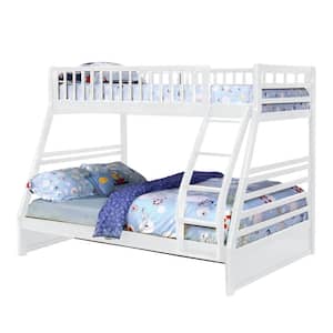 Acme Furniture Rohan Cottage White and Pink Twin Over Bunk Bed