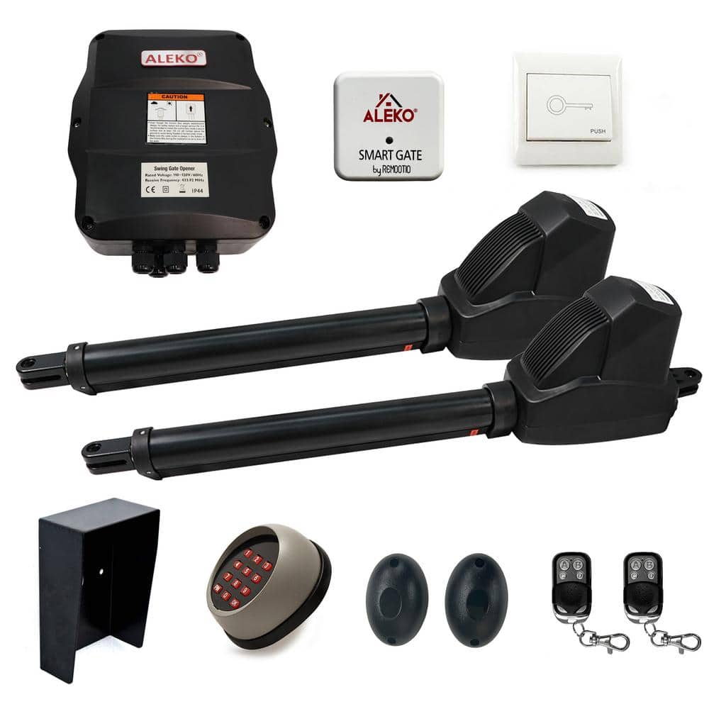 Smart Dual Swing Gate Opener Kit with Remote Control
