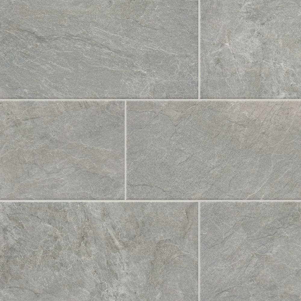 Milestone 12" x 24" Moon Gray Glazed Porcelain Tile
