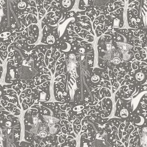 Disney Tim Burton's The Nightmare Before Christmas Grey Forest Peel and Stick Wallpaper
