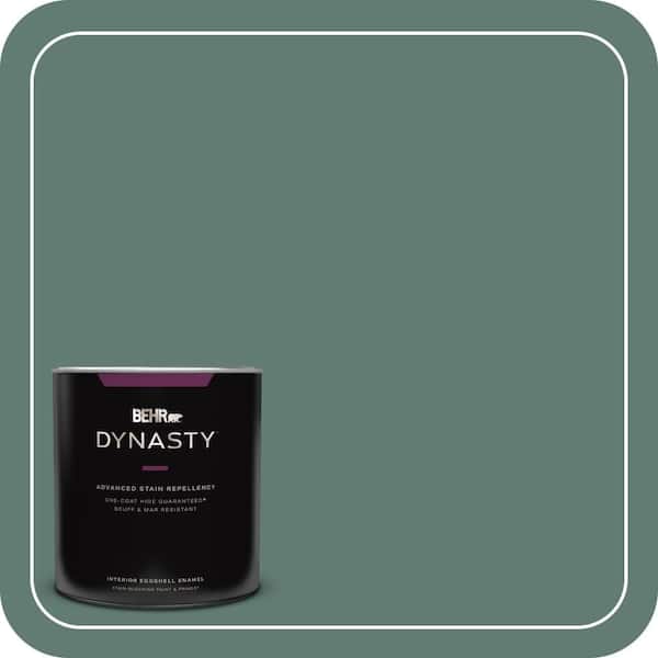 BEHR DYNASTY 1 qt. #S430-6 Forest Edge One-Coat Hide Eggshell Enamel Interior Stain-Blocking Paint & Primer