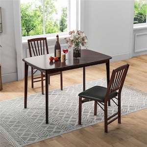 Cherry Wood 48 in. 4 Legs Dining Table Seats 4