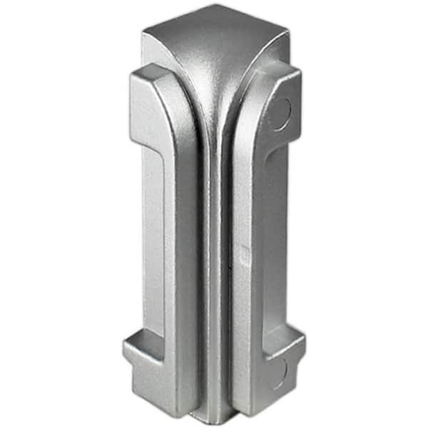 DURAL Durastep DP 7/16 in. Worktop Trim Int Crnr Aluminum Anodized Silver Molding and Transition Trim