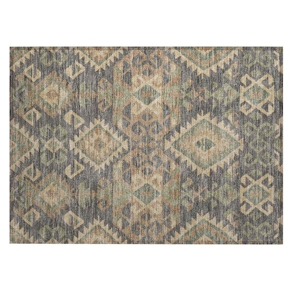 Chantille Machine Washable Indoor/Outdoor Abstract ACN2959 Fudge 3 ft. x 4 ft. Area Rug