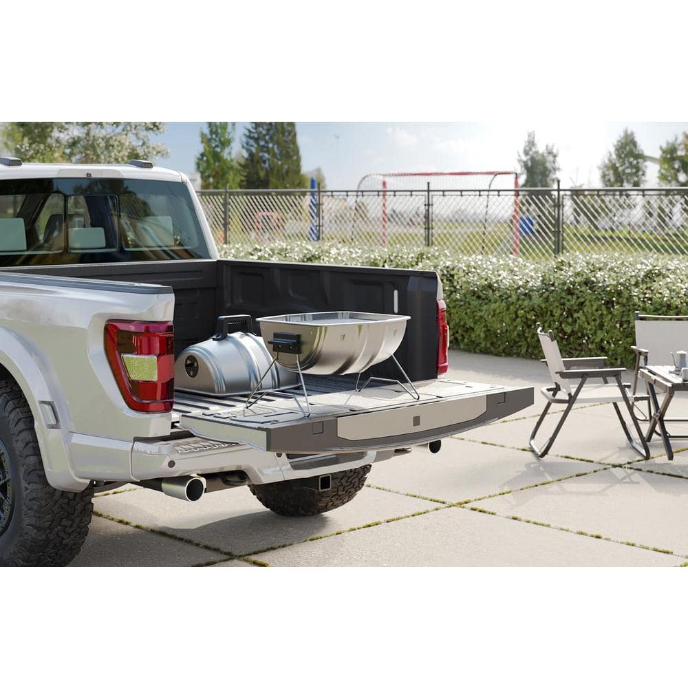Portable Silver Steel Charcoal BBQ Grill with Keg Design