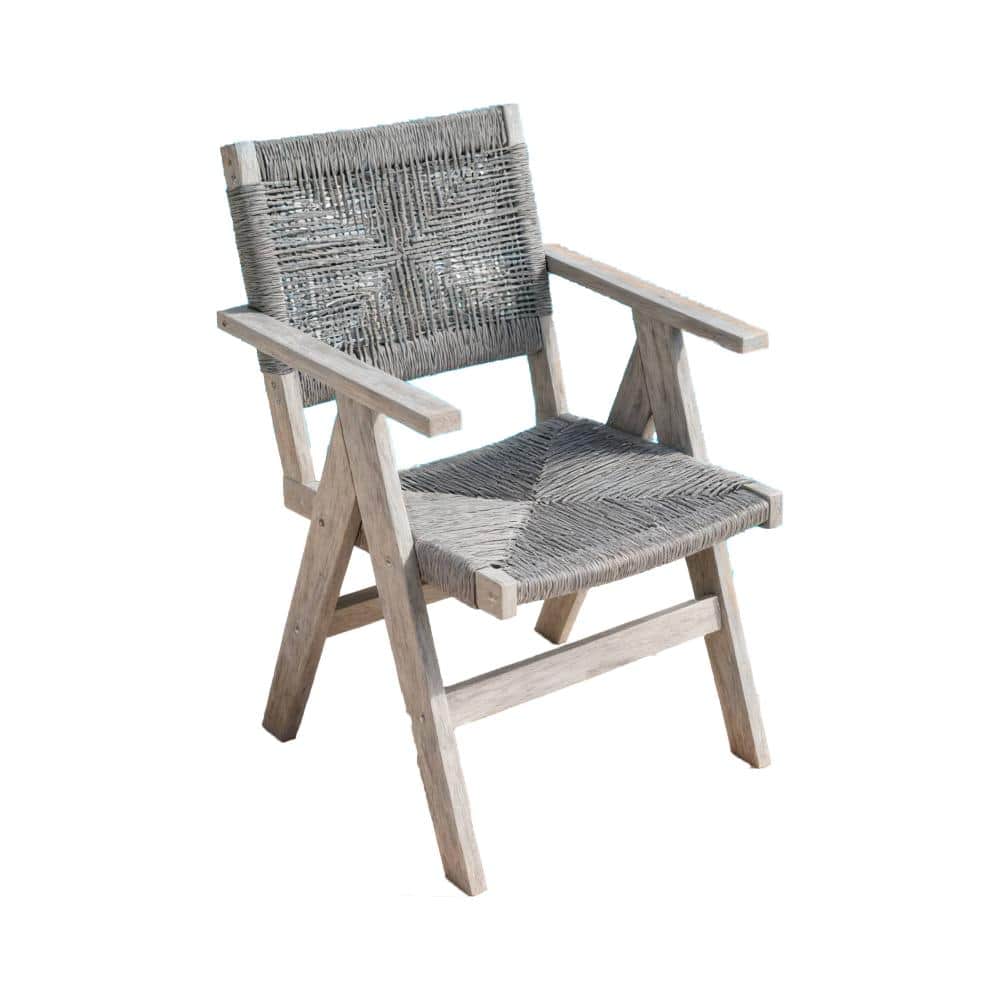 1-Piece Folding Outdoor Lounge Chair in Grey with Grey Crosshatch Pattern price history on PriceWatchPro