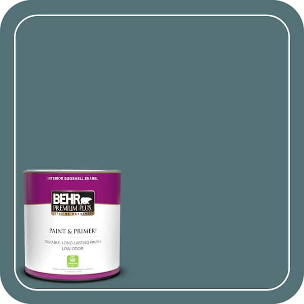 BEHR PREMIUM PLUS 1 qt. Home Decorators Collection #HDC-CL-22 Sophisticated Teal Eggshell Enamel Low Odor Interior Paint & Primer