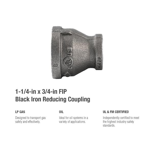 Malleable Iron, 3/4 In X 1/2 In Fitting Pipe Size, Reducing Coupling - 5P564|5P564 - Foto 11
