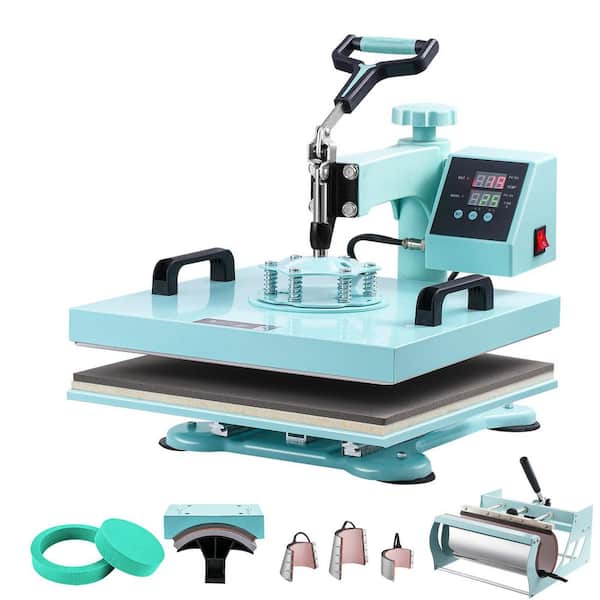 Heat Press Machine, 15 in. x 15 in. 8 in. 1 Heat Transfer Machine with 6-30 oz. Tumbler Press