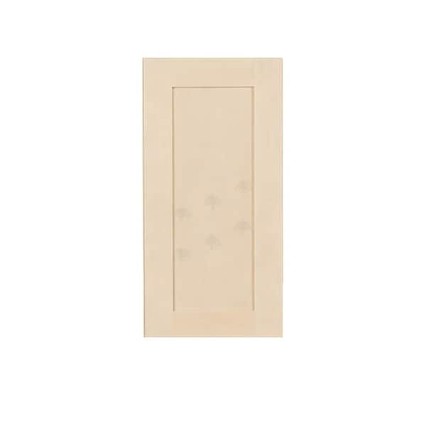 LIFEART CABINETRY Lancaster Shaker Assembled 18x30x12 in. Wall Cabinet with 1 Door 2 Shelves in Stone Wash