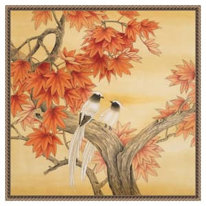 "Love Birds I" by Llc Urban Pearl Collection 1-Piece Floater Frame Giclee Home Canvas Art Print 22 in. x 22 in.