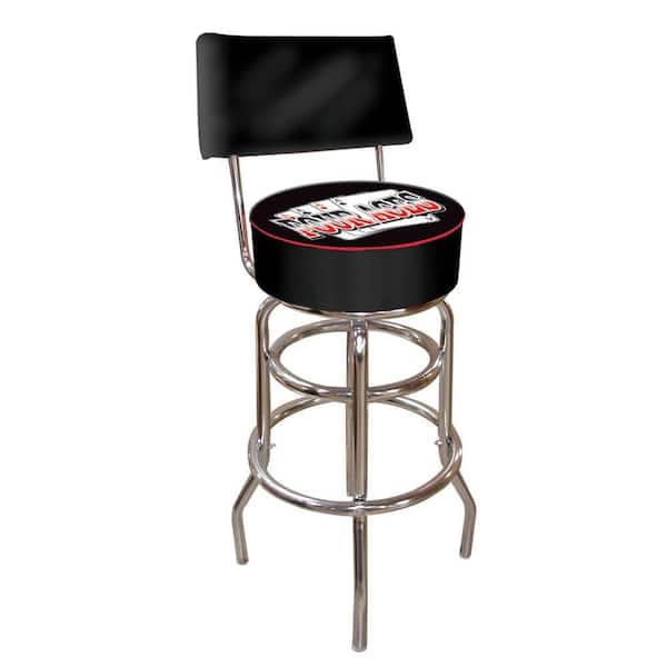 Trademark Four Aces 30 in. Chrome Swivel Cushioned Bar Stool