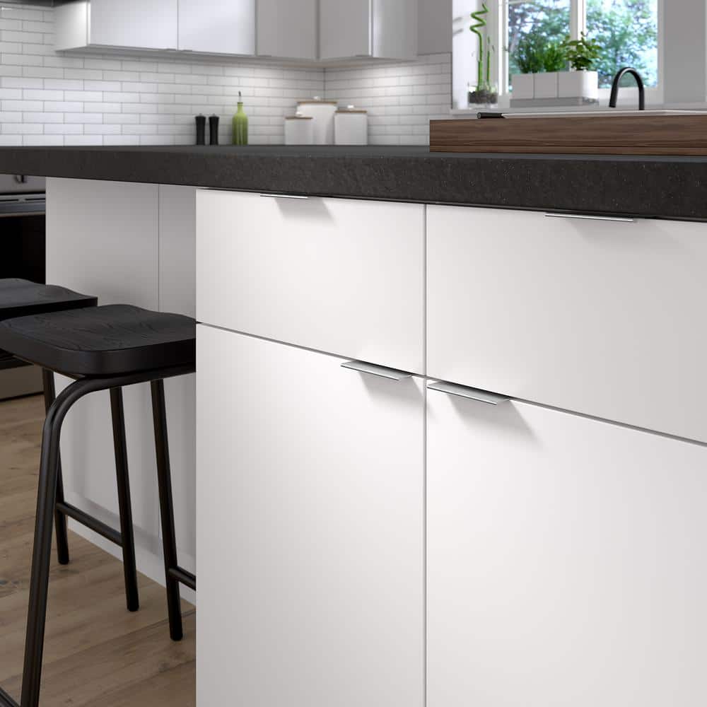 Brushed Stainless Steel Modern Recessed Cabinet Pull Handle