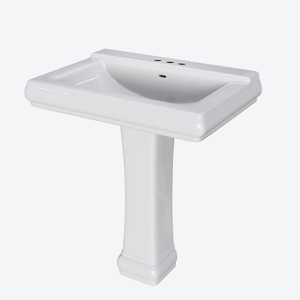 Hanikes 26 in. W x 20 in. D Vitreous China Rectangular