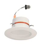 4 in. New Construction or Remodel White Integrated LED Recessed Light Trim Color Changing Technology CEC T20 (4-Pack)