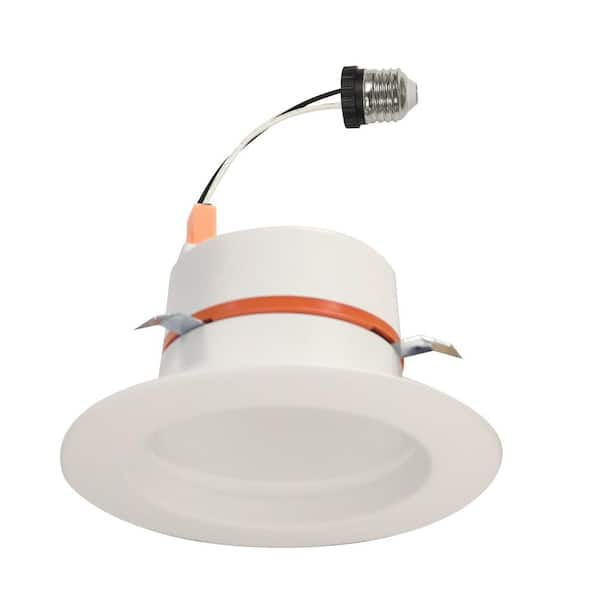 Photo 1 of 4 in. CEC T20 New Construction or Remodel White Dimmable LED Recessed Trim Adjustable Color Changing Technology (4-Pack)