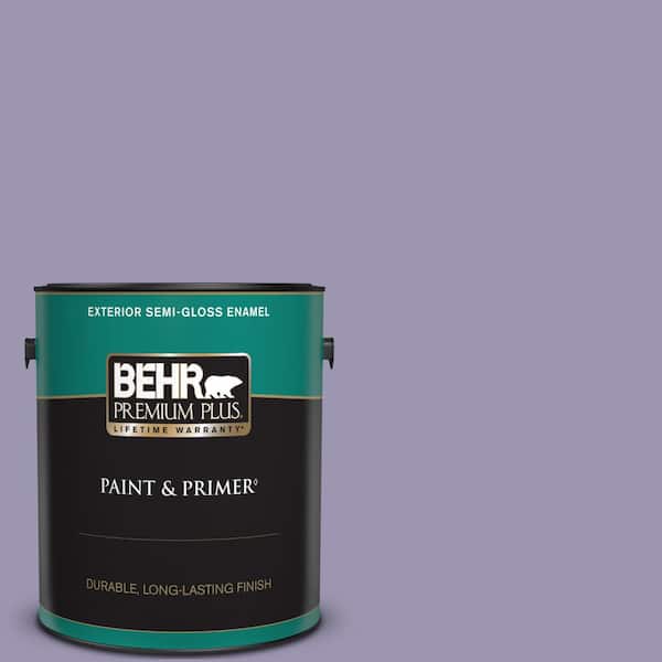 BEHR PREMIUM PLUS 1 gal. #S570-4 Night Music Semi-Gloss Enamel Exterior Paint & Primer