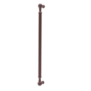 18 in. Center-to-Center Beaded Refrigerator Pull in Antique Copper