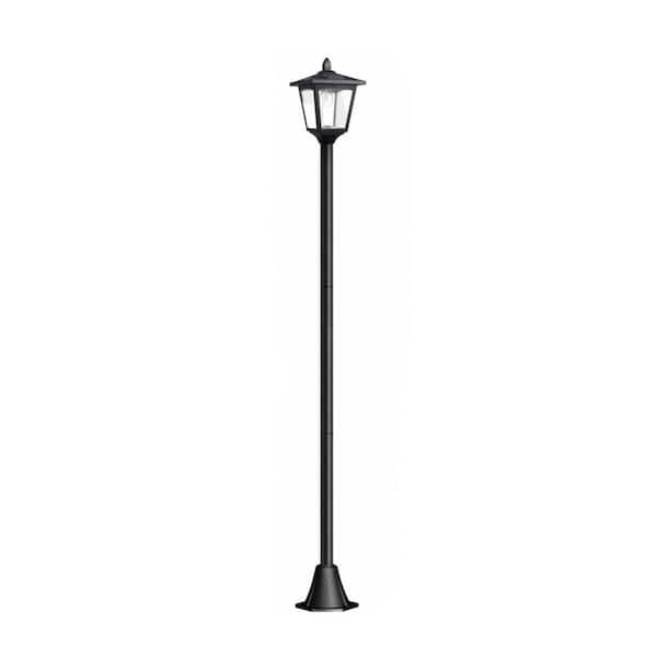 Angel Sar 67 in. Solar Lamp Post Lights Outdoor 50 Lumens, Vintage Street Lights for Garden, Lawn, Pathway, Driveway
