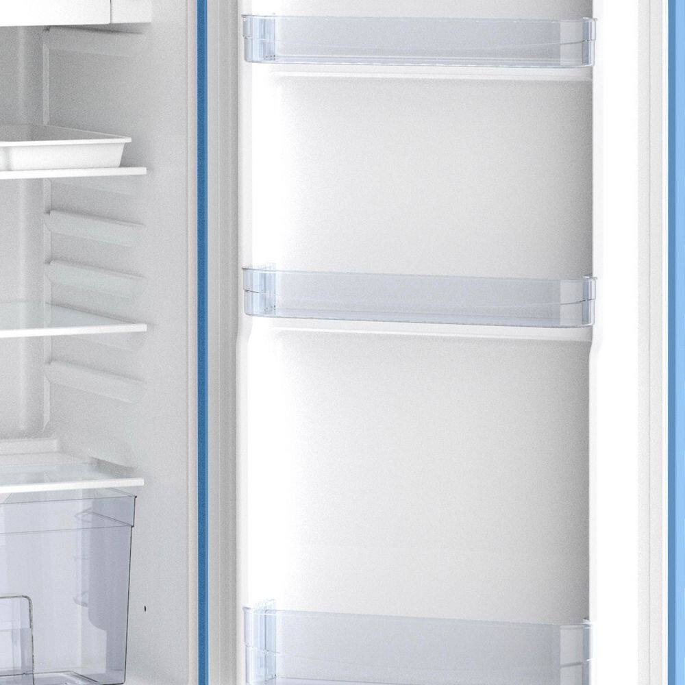 Robin's Egg Blue Compact Retro Mini Fridge with Glass Shelves