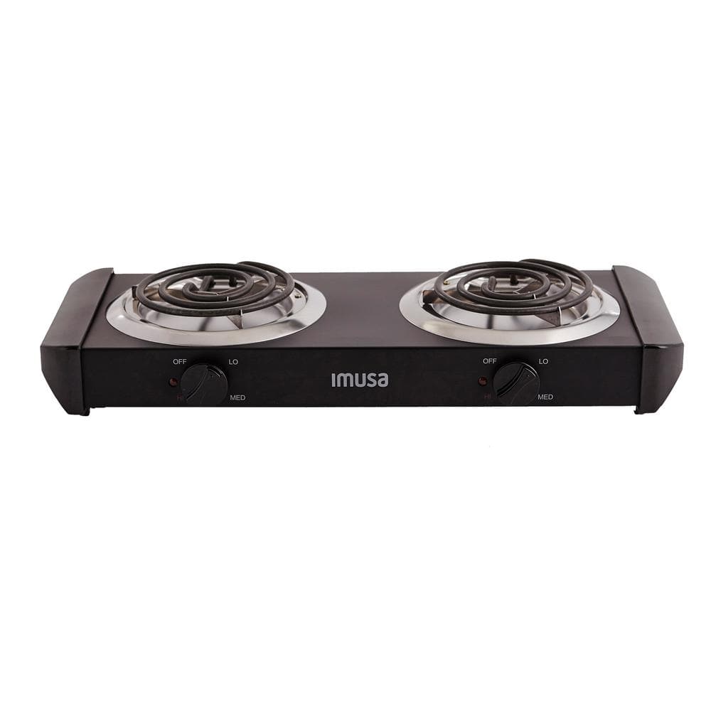 IMUSA IMUSA PTFE Nonstick Double Burner Griddle with Soft Touch Handles,  Black - IMUSA
