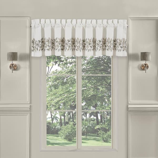 J QUEEN NEW YORK INC Laurel White Polyester Window Straight Valance