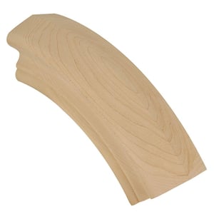 Stair Parts 7513 Unfinished Hard Maple 60° Over Easing Handrail Fitting