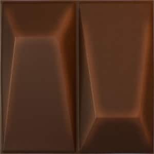11 7/8 in. x 11 7/8 in. Locke EnduraWall Decorative 3D Wall Panel, Aged Metallic Rust (12-Pack for 11.76 Sq. Ft.)