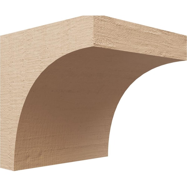 Ekena Millwork 12 in. x 12 in. x 12 in. Wide Stockport Rough Cedar Woodgrain TimberThane Corbel, Primed Tan