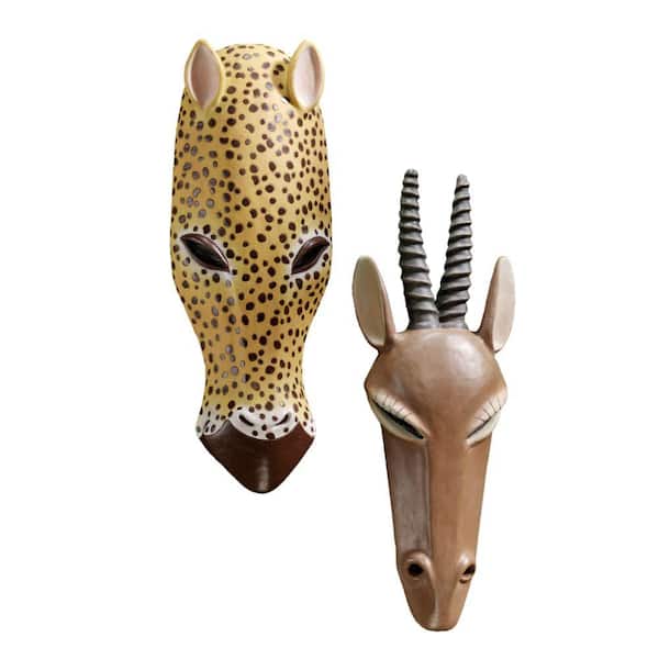 Reviews for Design Toscano in. x in. African Serengeti Gemsbok and Jaguar  Tribal-Style Animal Wall Mask Sculpture (2-Piece) | Pg 1 - The Home Depot