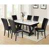 J&E Home Black Dining Chair Set With PU Leather and Metal Legs, Set of 4 GD-SH000181AAE