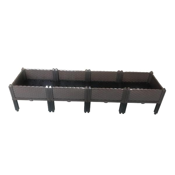 Ejoy DIY Elevated Garden Vegetable and Flower Plastic Planter Box Kit
