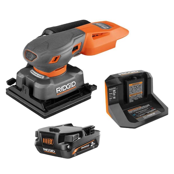 18V Brushless Cordless SubCompact 1/4 in. Sheet Sander Kit with 2 Ah MAX Output Battery and Charger
