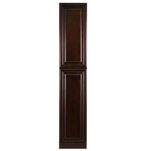 Edinburgh Espresso Plywood Raised Panel Stock Assembled Tall Pantry Kitchen Cabinet (18 in. W x 90 in. H x 24 in. D)