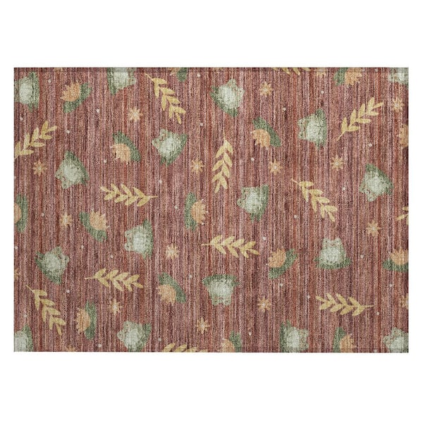 Chantille Machine Washable Indoor/Outdoor Abstract ACN2795 Garnet 2 ft. x 3 ft. Accent Rug