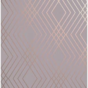 Shard Grey Trellis 20.5 in. x 33 ft. Unpasted Peelable Paper Wallaper