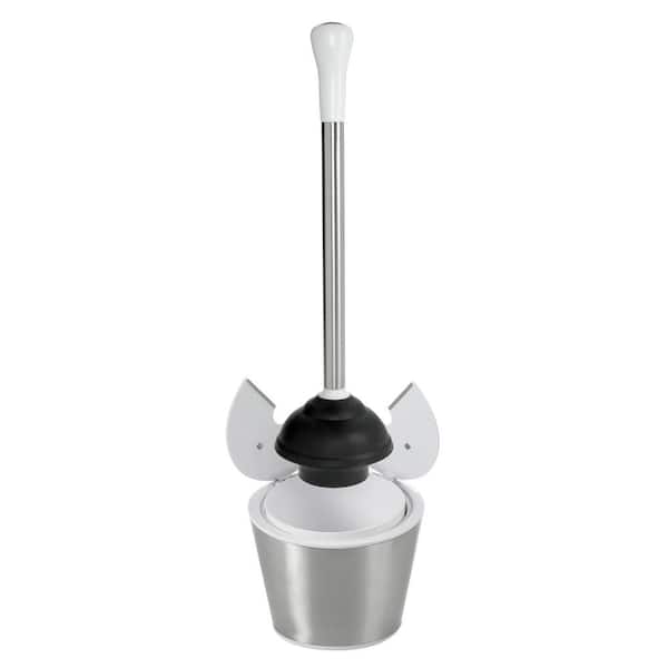 OXO Good Grips Stainless Steel/White Toilet Plunger - Loft410