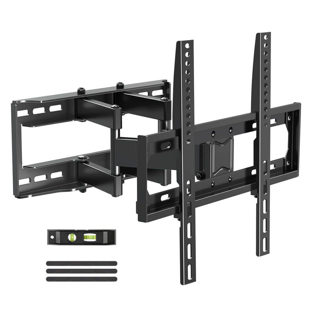 Retractable Full Motion Wall Mount for 26 in. - 65 in. TVs Dual Swivel Arm Fits 16 in. Wood Stud VESA 400x400